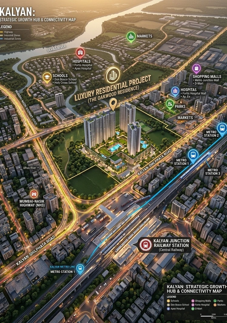 Kohinoor Gold Kalyan Location Map and Connectivity